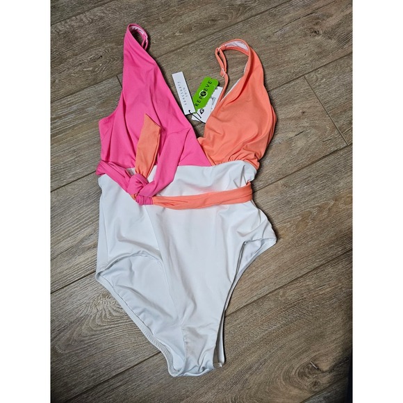 NWT Sanctuary Swim Color Block One Piece Ladies size Medium - Picture 3 of 11